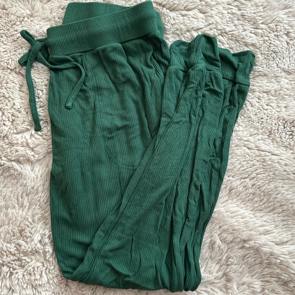 Kyte Baby Ribbed Women Joggers - Medium- Green - Picture 1 of 2